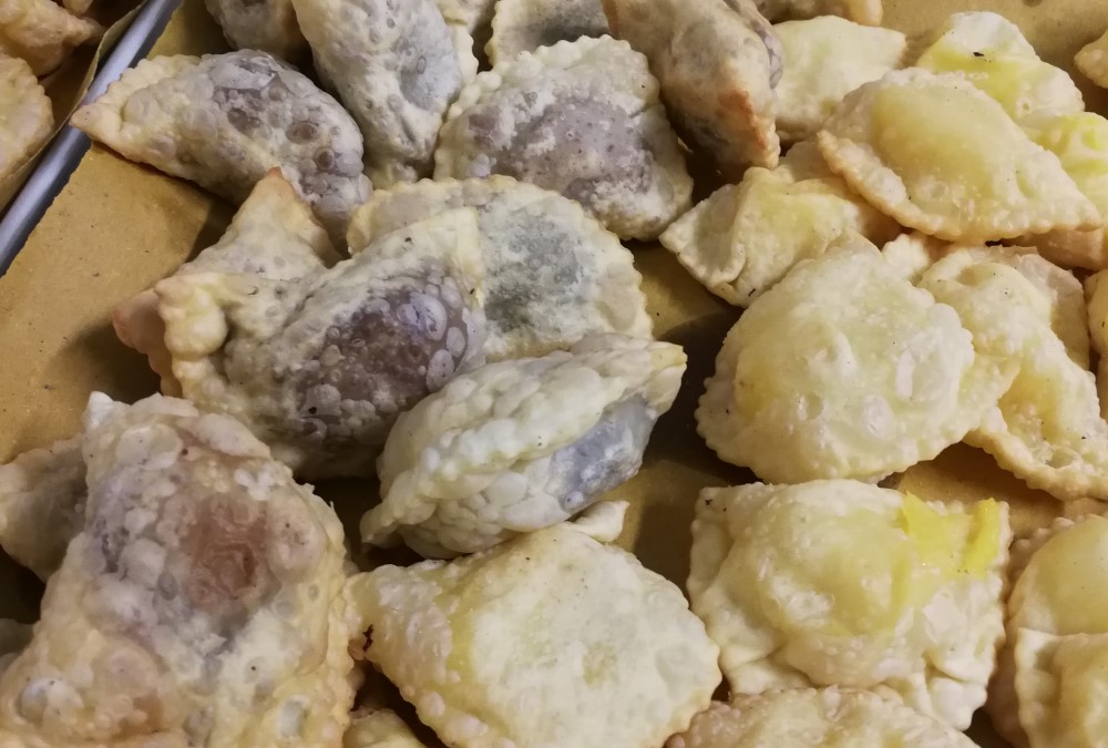 Ravioli di crema e di castagne